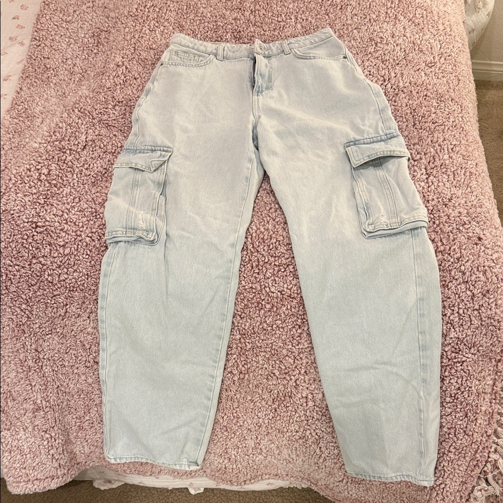 Zara Light Blue Boyfriend Jeans